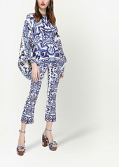 Dolce & Gabbana Majolica-print silk blouse