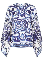 Dolce & Gabbana Majolica-print silk blouse