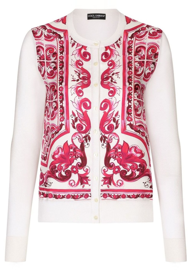 Dolce & Gabbana Majolica-print silk cardigan