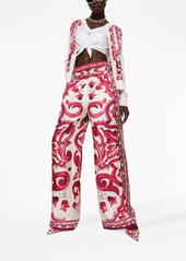 Dolce & Gabbana Majolica-print silk cardigan