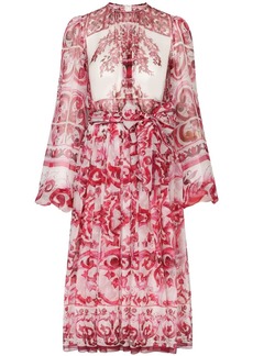 Dolce & Gabbana Majolica-print silk dress