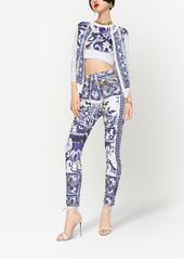 Dolce & Gabbana Grace Majolica-print skinny jeans