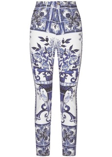 Dolce & Gabbana Grace Majolica-print skinny jeans