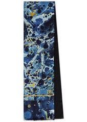 Dolce & Gabbana marble-pinstripe frayed scarf