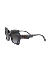 Dolce & Gabbana marbled oversize sunglasses