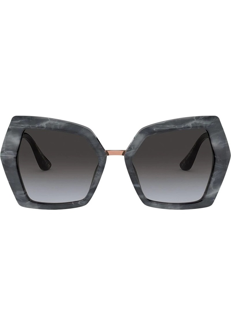 Dolce & Gabbana marbled oversize sunglasses