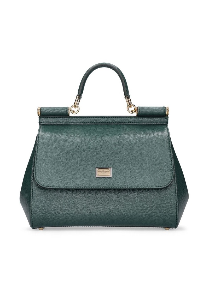 Dolce & Gabbana Medium Sicily Dauphine Leather Bag