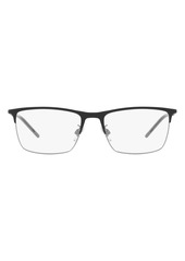 Dolce & Gabbana 55mm Rectangular Optical Eyeglasses in Matte Black at Nordstrom