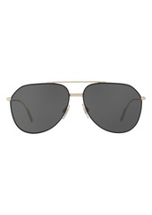 Dolce & Gabbana 61mm Aviator Sunglasses in Black Gold at Nordstrom