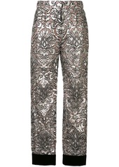 Dolce & Gabbana mesh-overlay cropped trousers