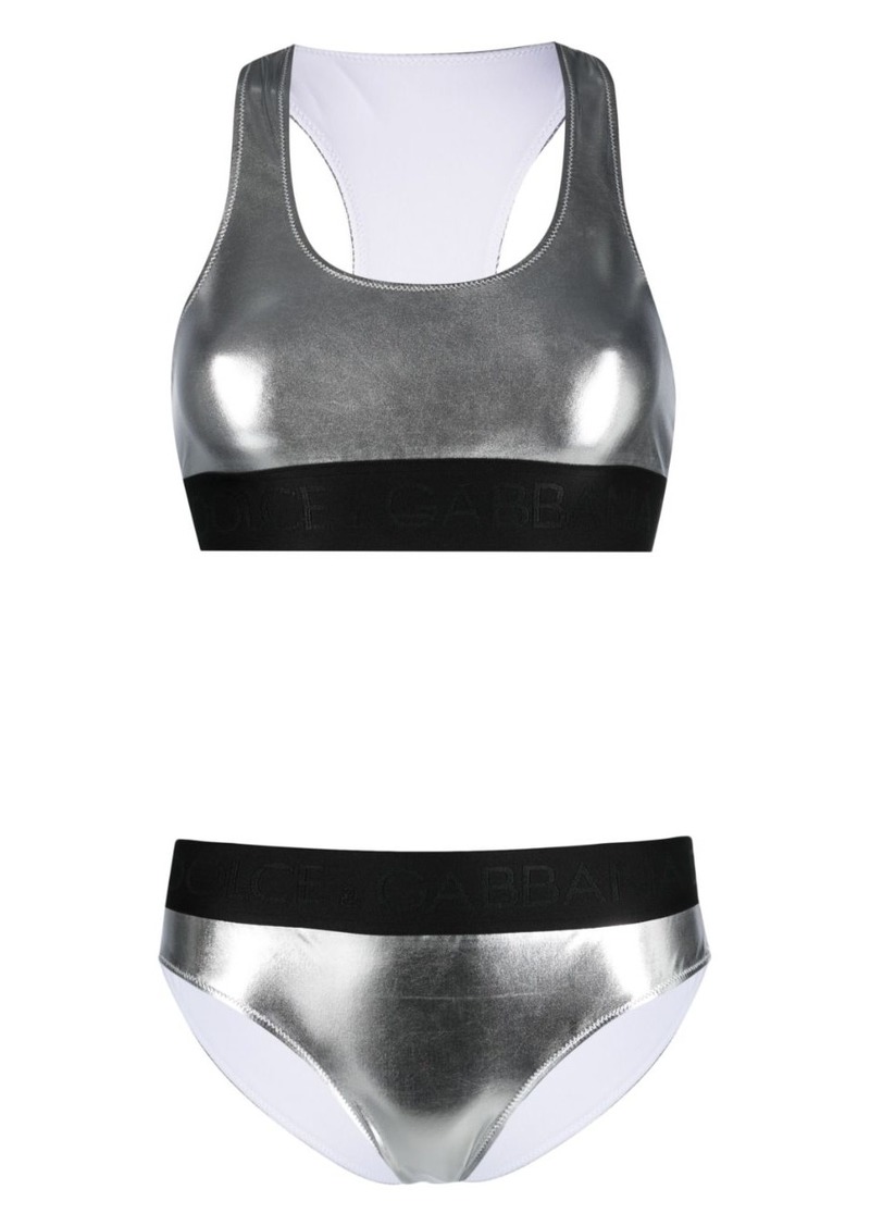 Dolce & Gabbana metallic-effect bikini
