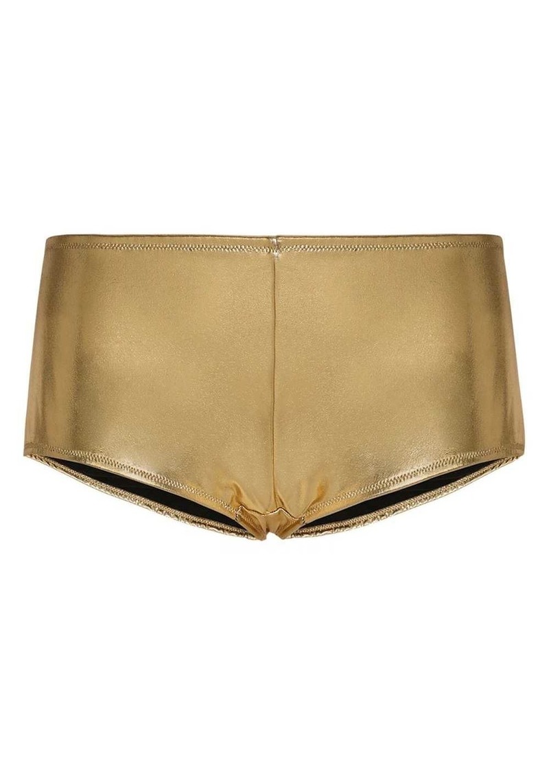 Dolce & Gabbana metallic-effect bikini bottoms