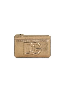 Dolce & Gabbana metallic-effect leather cardholder