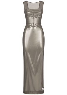 Dolce & Gabbana KIM DOLCE&GABBANA metallic-finish ankle-length dress