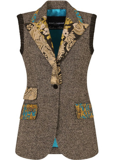 Dolce & Gabbana micro-pattern wool vest