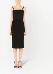 Dolce & Gabbana logo-appliqué sleeveless midi dress