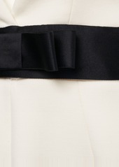 Dolce & Gabbana Wool Blend Mini Dress W/ Bow