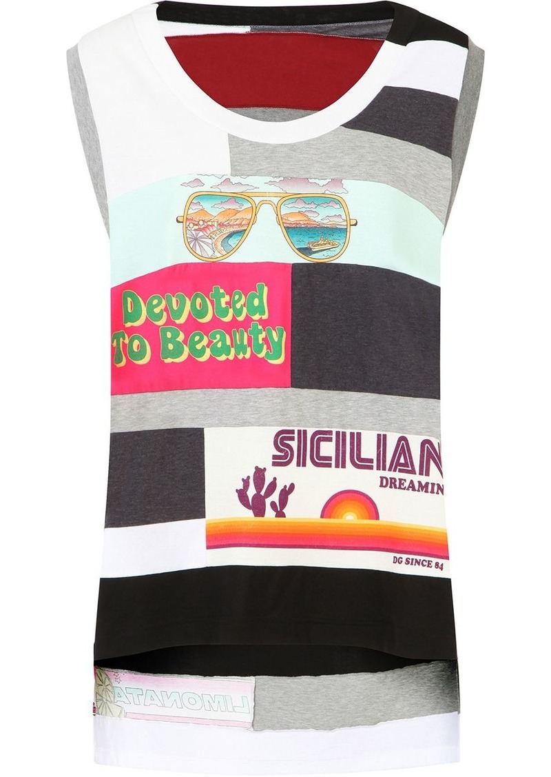 Dolce & Gabbana mix-print tank top