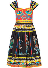 Dolce & Gabbana Carretto-print bustier midi dress