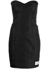 Dolce & Gabbana moiré-faille strapless minidress