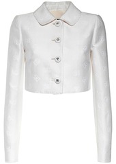 Dolce & Gabbana Monogram Jacquard Crop Jacket