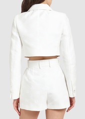 Dolce & Gabbana Monogram Jacquard Crop Jacket