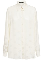 Dolce & Gabbana Monogram Jacquard Silk Shirt