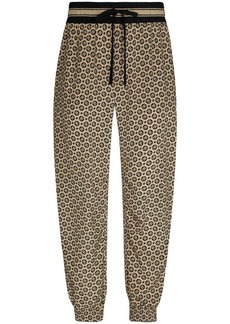 Dolce & Gabbana monogram-pattern print silk trousers