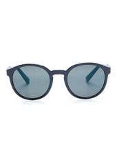 Dolce & Gabbana monogram-pattern round-frame sunglasses