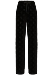 Dolce & Gabbana DG-logo flocked track pants