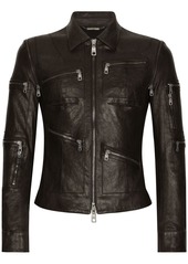 Dolce & Gabbana leather biker jacket