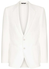 Dolce & Gabbana Deconstructed single-breasted linen blazer