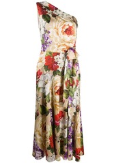 Dolce & Gabbana one-shoulder floral print dress