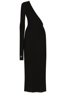 Dolce & Gabbana detachable-sleeve one-shoulder midi dress