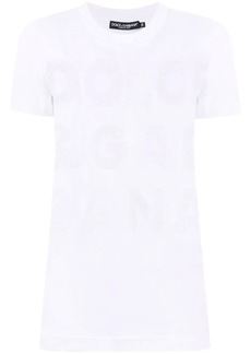Dolce & Gabbana openwork-logo cotton T-shirt
