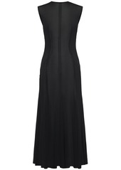 Dolce & Gabbana Organzino Sleeveless Flared Midi Dress