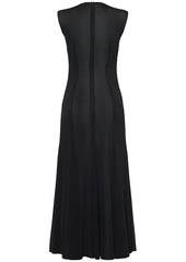 Dolce & Gabbana Organzino Sleeveless Flared Midi Dress