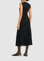 Dolce & Gabbana Organzino Sleeveless Flared Midi Dress