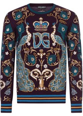 Dolce & Gabbana ostrich motif jacquard-woven jumper