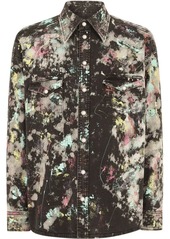 Dolce & Gabbana paint-splatter longsleeved shirt