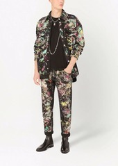 Dolce & Gabbana paint-splatter longsleeved shirt