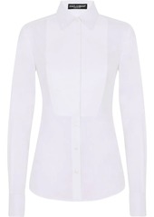 Dolce & Gabbana stretch-poplin tuxedo shirt