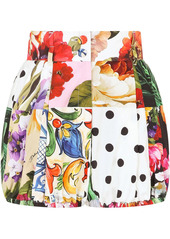 Dolce & Gabbana patchwork high-waisted shorts