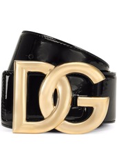 Dolce & Gabbana DG-logo patent leather belt