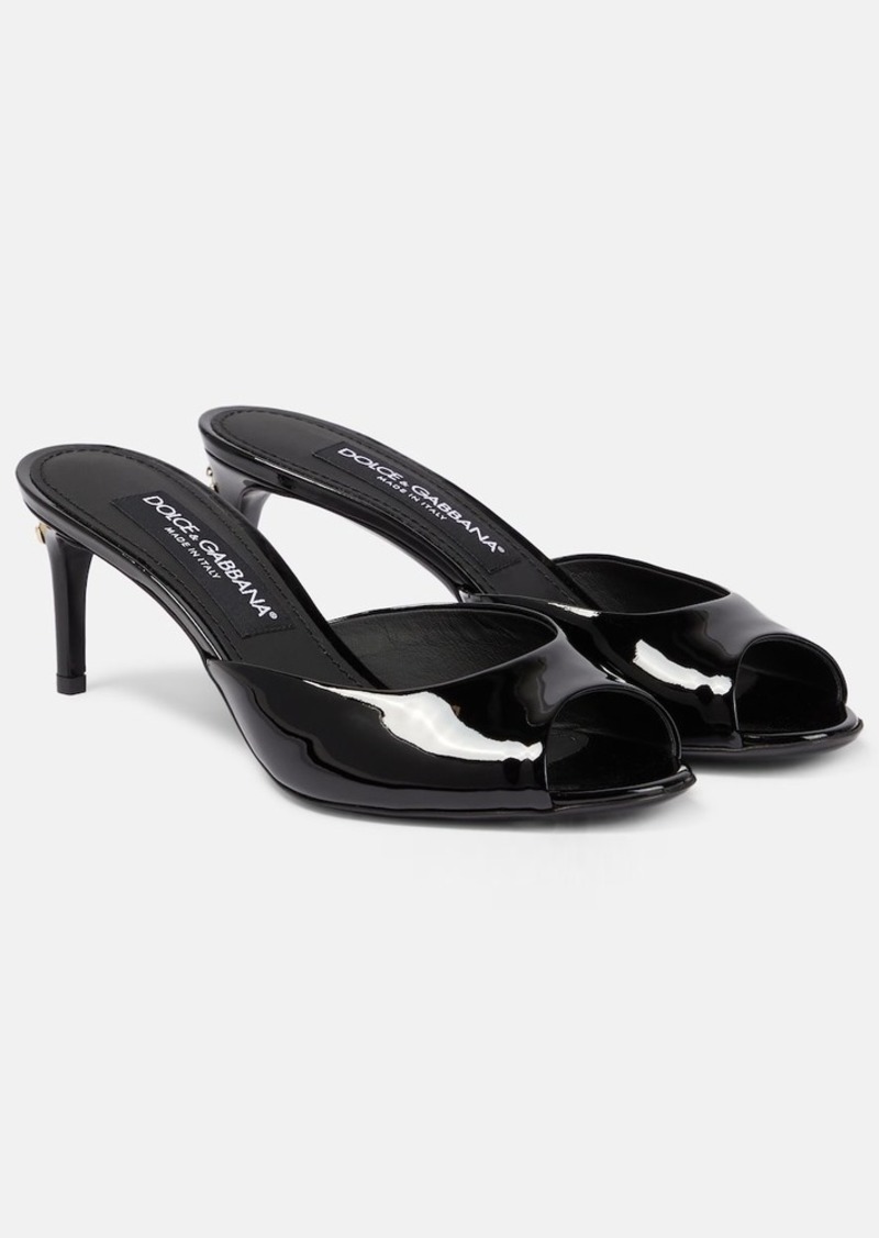 Dolce & Gabbana Patent leather mules