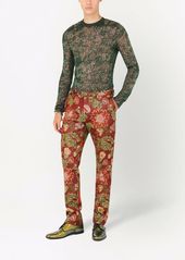 Dolce & Gabbana patterned jacquard tailored trousers