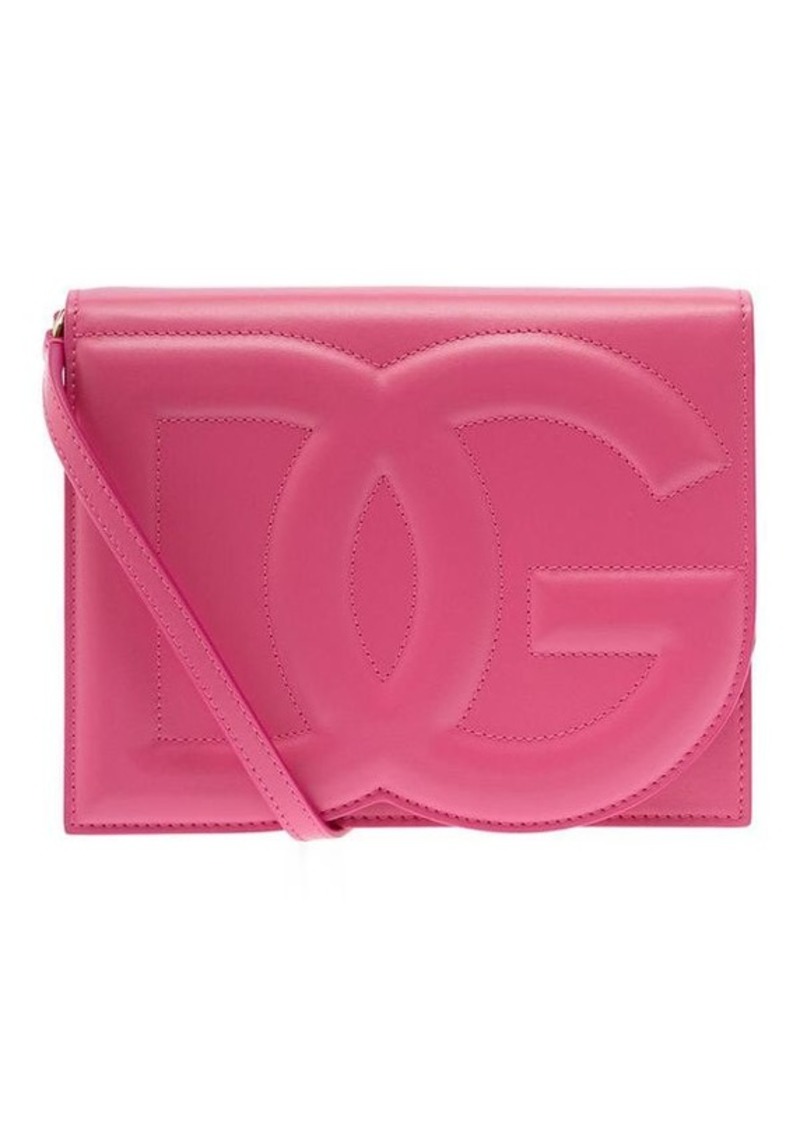 Dolce & Gabbana Pink Embossed Crossbody Bag Woman Dolce&Gabbana