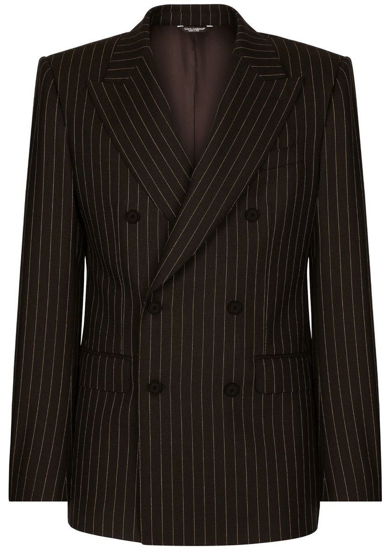 Dolce & Gabbana Sicilia-fit pinstriped double-breasted blazer