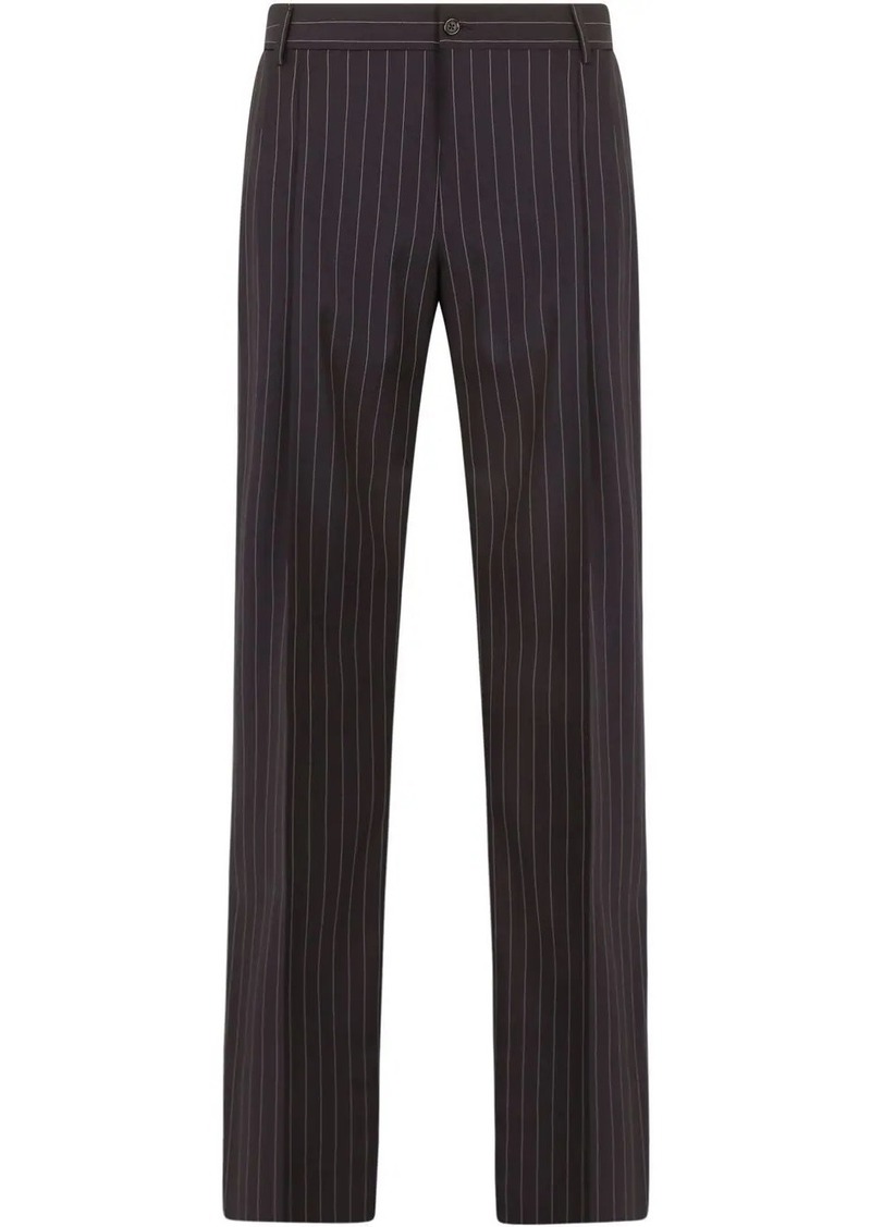 Dolce & Gabbana pinstripe straight leg trousers