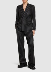 Dolce & Gabbana Pinstriped Double Breasted Wool Blazer